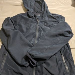 Navy lightweight rain jacket